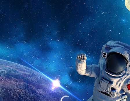 宇航员点亮地球未来图片素材免费下载
