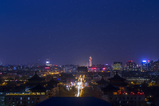北边的夜景京城图片素材免费下载