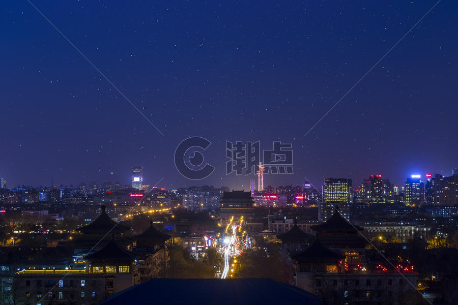 北边的夜景京城图片素材免费下载