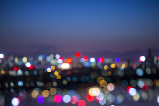 模糊状态的夜景城市图片素材免费下载