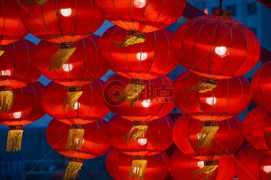 红灯笼高高挂－中国红图片素材免费下载