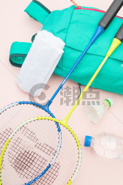 羽毛球运动装备背包小清新素材图片素材免费下载