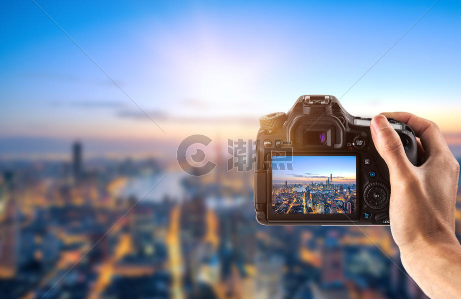 创意镜头城市远景图片素材免费下载