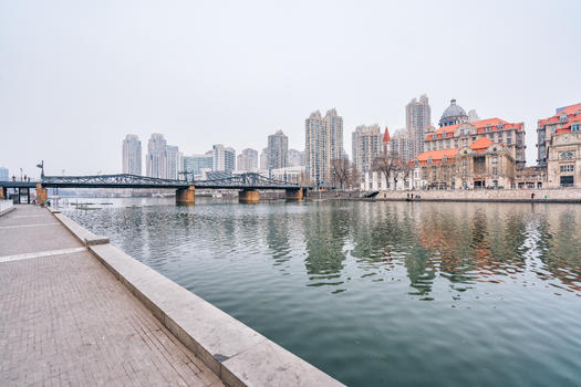 天津海河沿岸风景图片素材免费下载