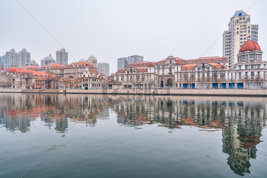 天津海河沿岸风景图片素材免费下载