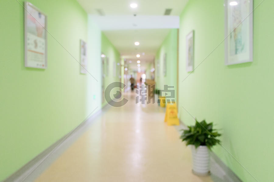 空无一人的医院走廊图片素材免费下载