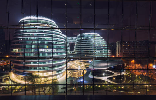 北京银河SOHO建筑摄影图片素材免费下载