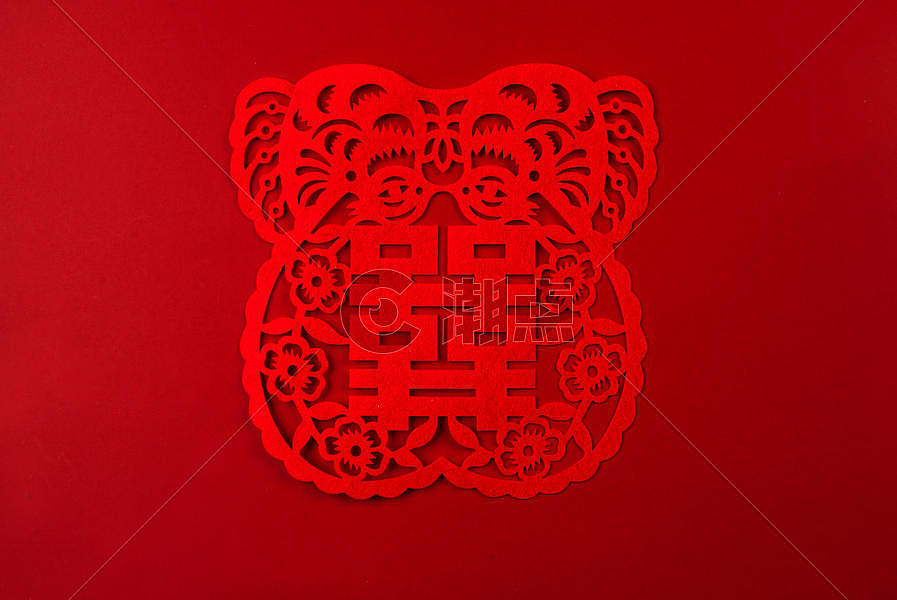 春节中国红福福字图片素材免费下载