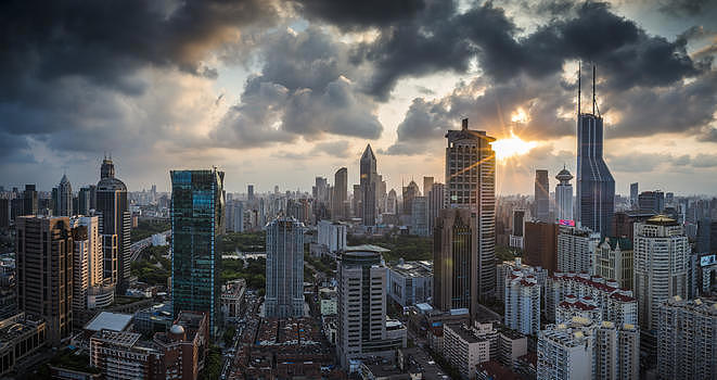 上海城市风光全景图图片素材免费下载