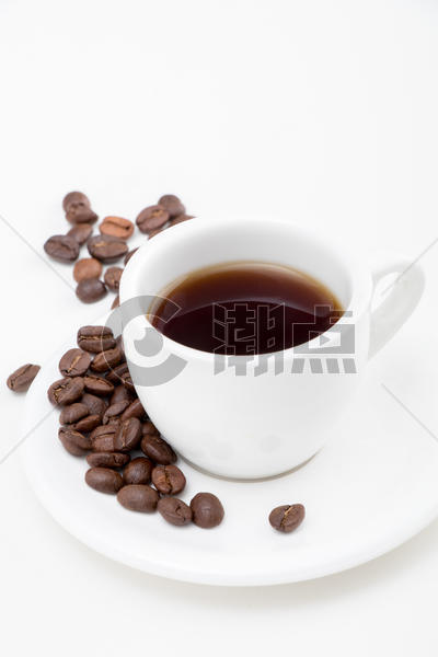 简洁咖啡豆咖啡摆拍图片素材免费下载
