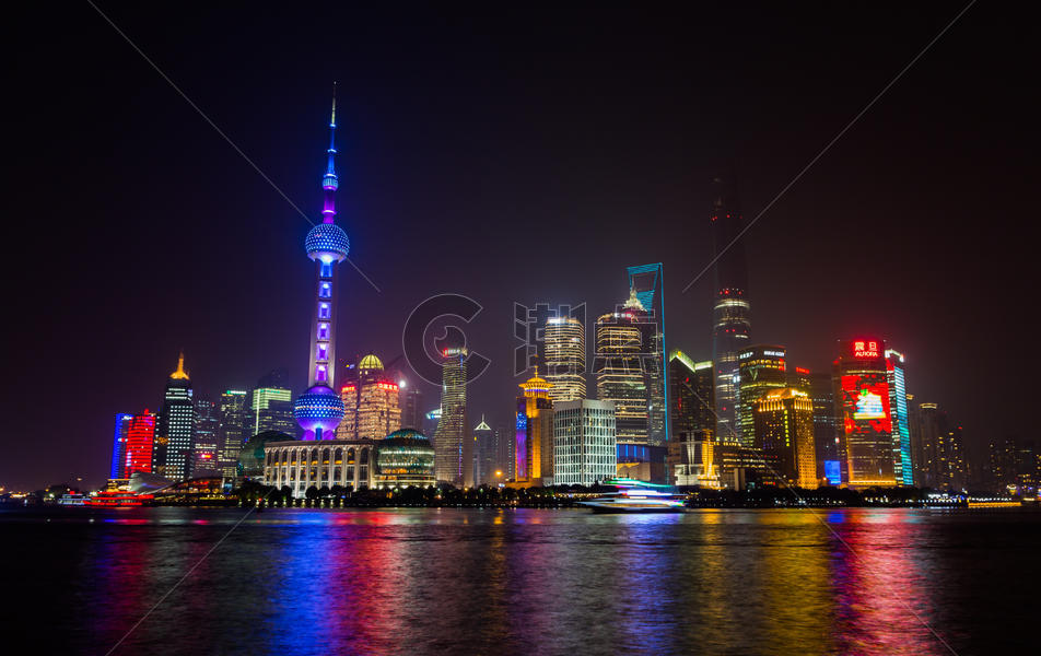 上海魔都外滩夜景图片素材免费下载