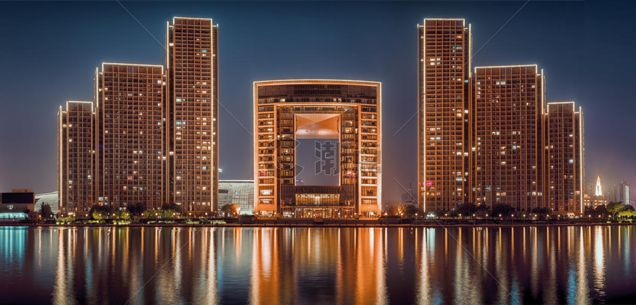 津门夜景图片素材免费下载