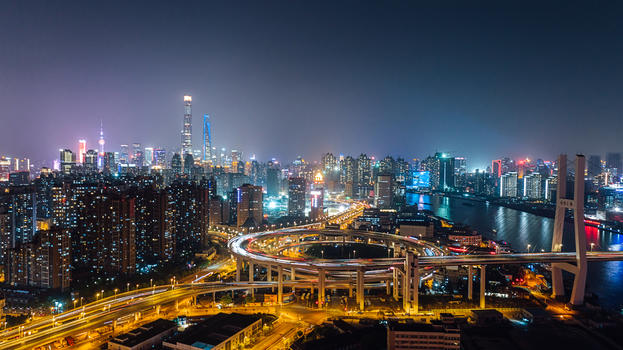 现代都市城市夜景图片素材免费下载