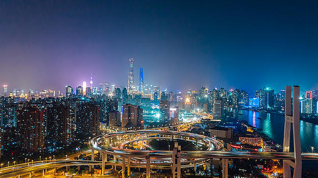 现代都市城市夜景图片素材免费下载