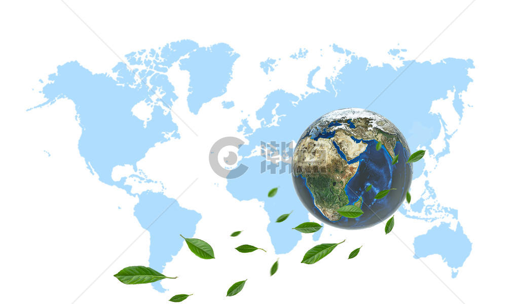 绿色环绕地球图片素材免费下载