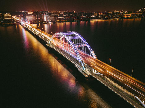 城市桥梁夜景图片素材免费下载