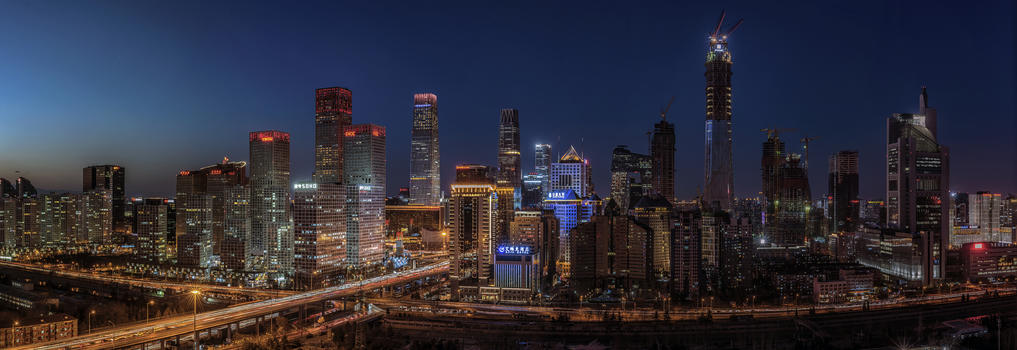 北京CBD全景图片素材免费下载