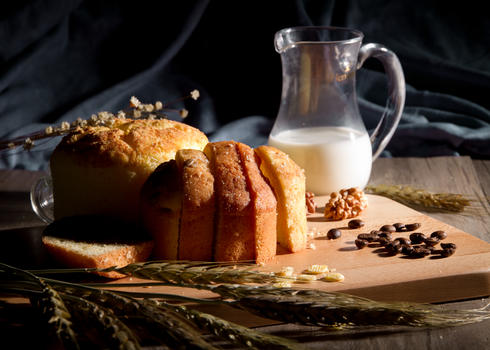 牛奶面包营养早餐图片素材免费下载