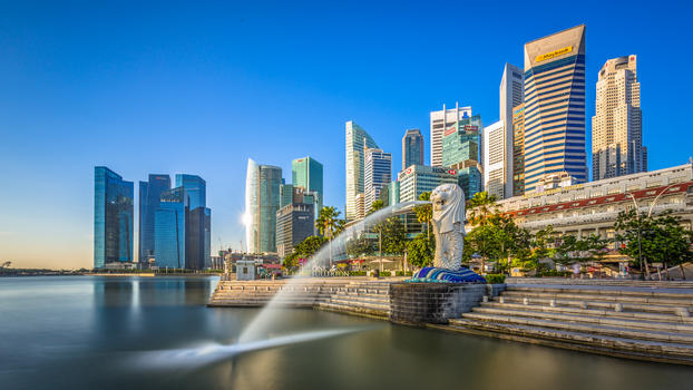 新加坡地标建筑鱼尾狮图片素材免费下载