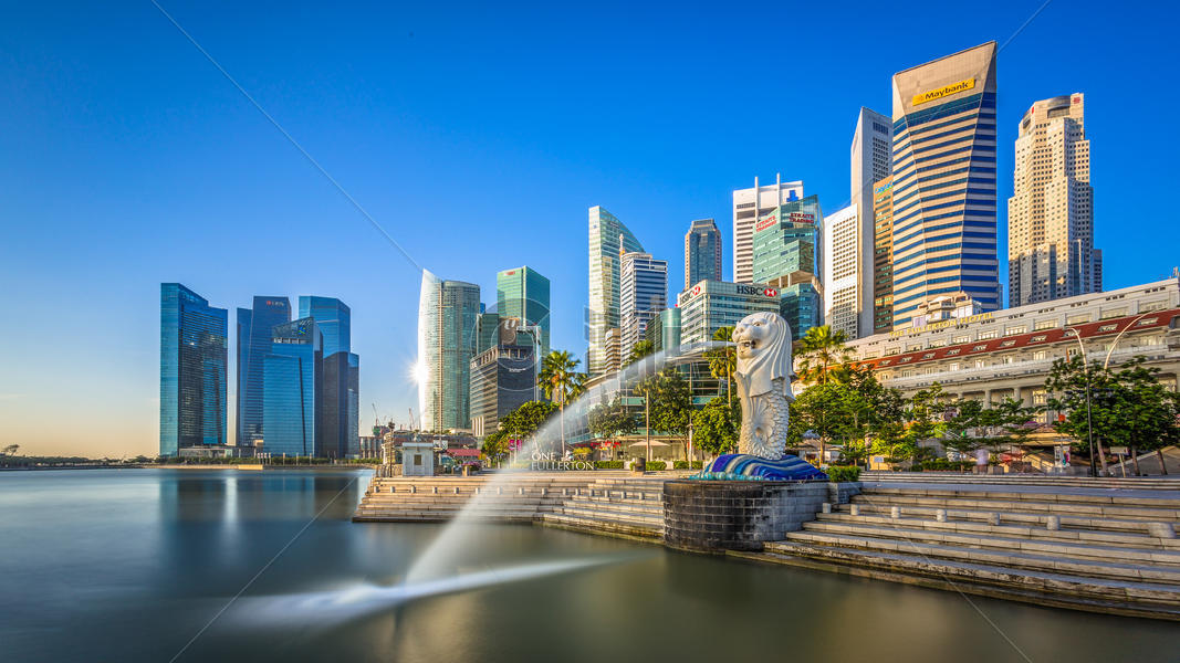 新加坡地标建筑鱼尾狮图片素材免费下载