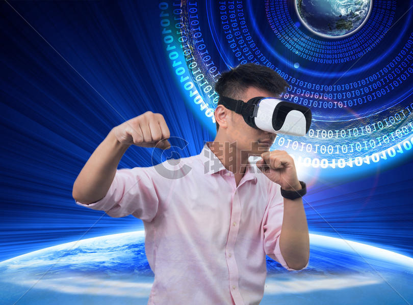 虚拟现实VR眼镜拳击图片素材免费下载