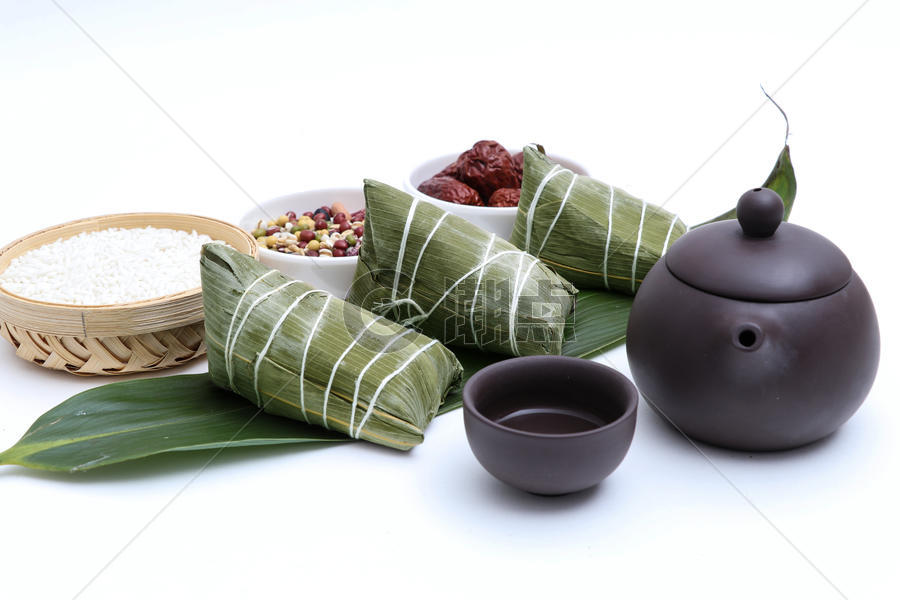 端午节粽子食材茶具红枣图片素材免费下载