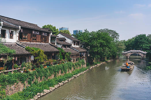 杭州小河的船图片素材免费下载