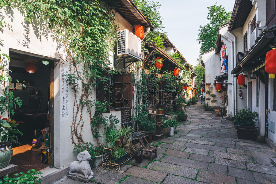 杭州小河直街上的风景图片素材免费下载