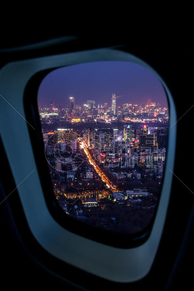 飞机窗外的世界－北京图片素材免费下载