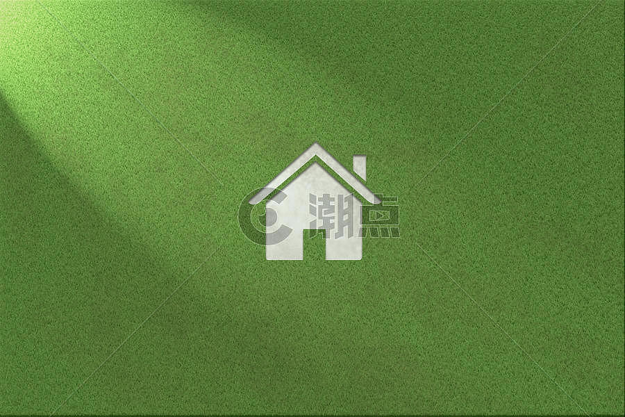 绿色环保健康草地背景房子图片素材免费下载