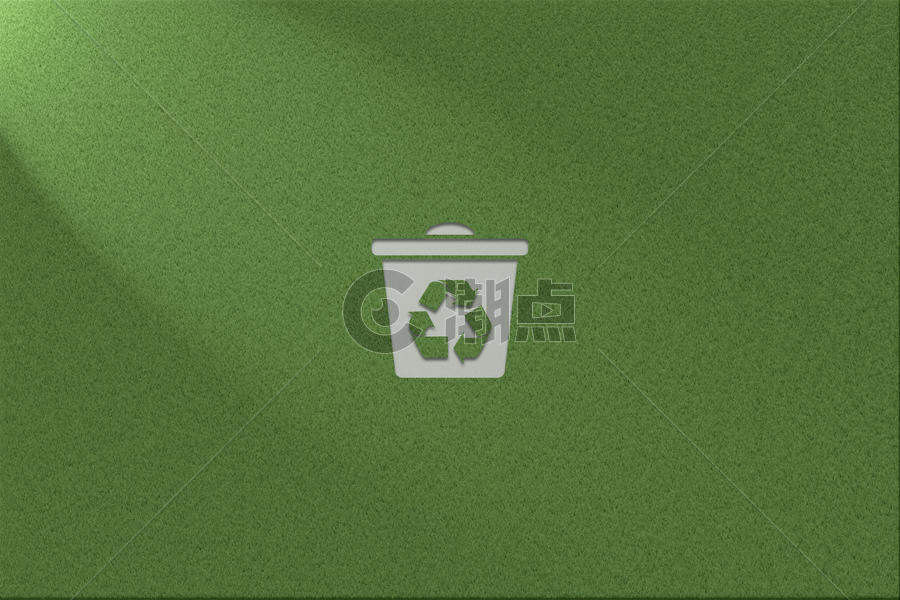 绿色环保健康草地背景垃圾循环利用logo图片素材免费下载