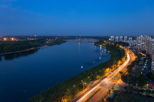 北京城市顺义郊区夜景图片素材免费下载
