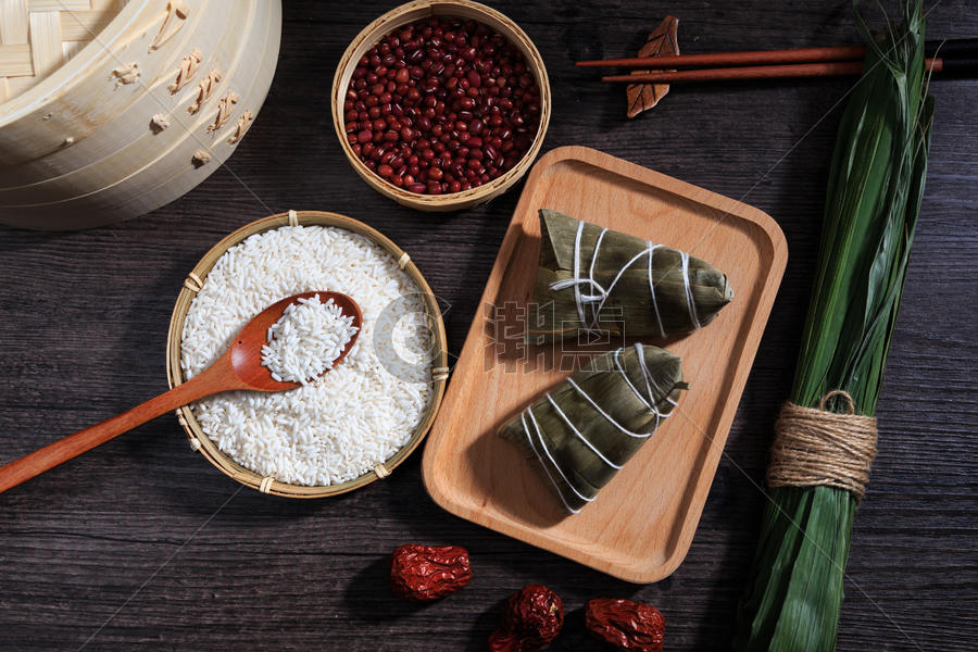端午节美食包粽子食材图片素材免费下载
