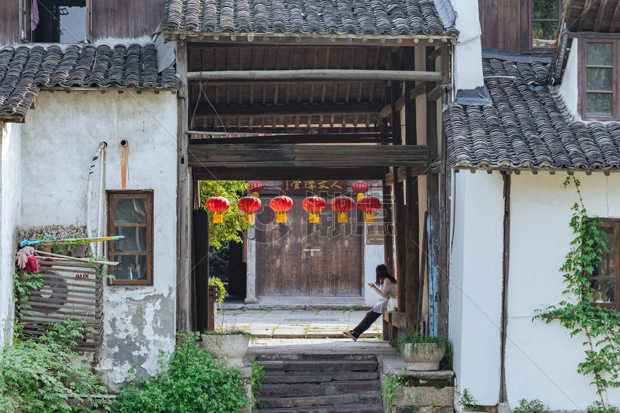 杭州小河直街古风宅院图片素材免费下载