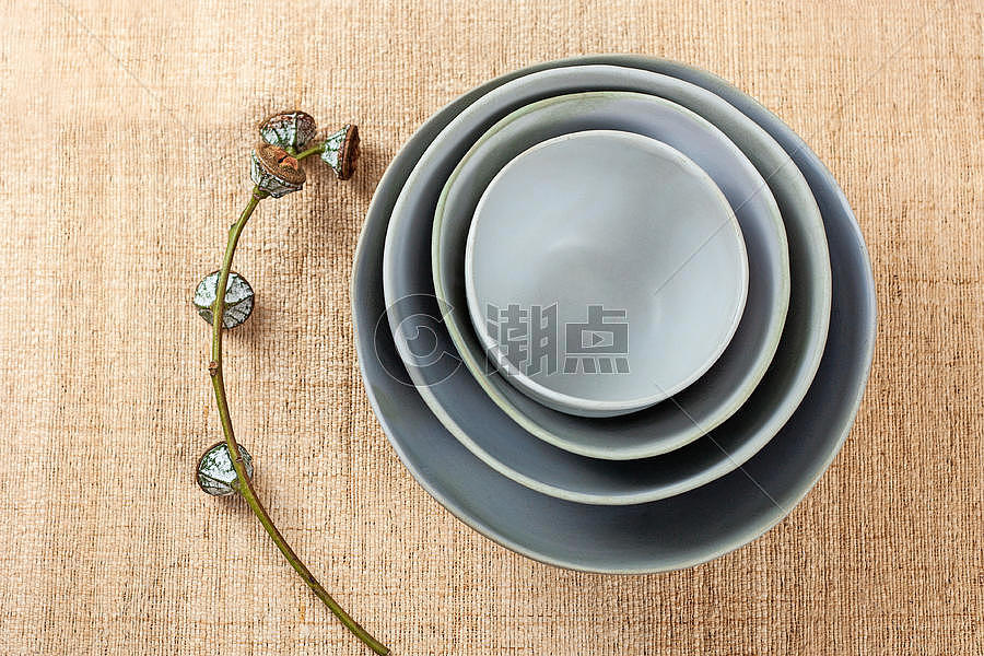 瓷器餐具套装日式清新静物图片素材免费下载