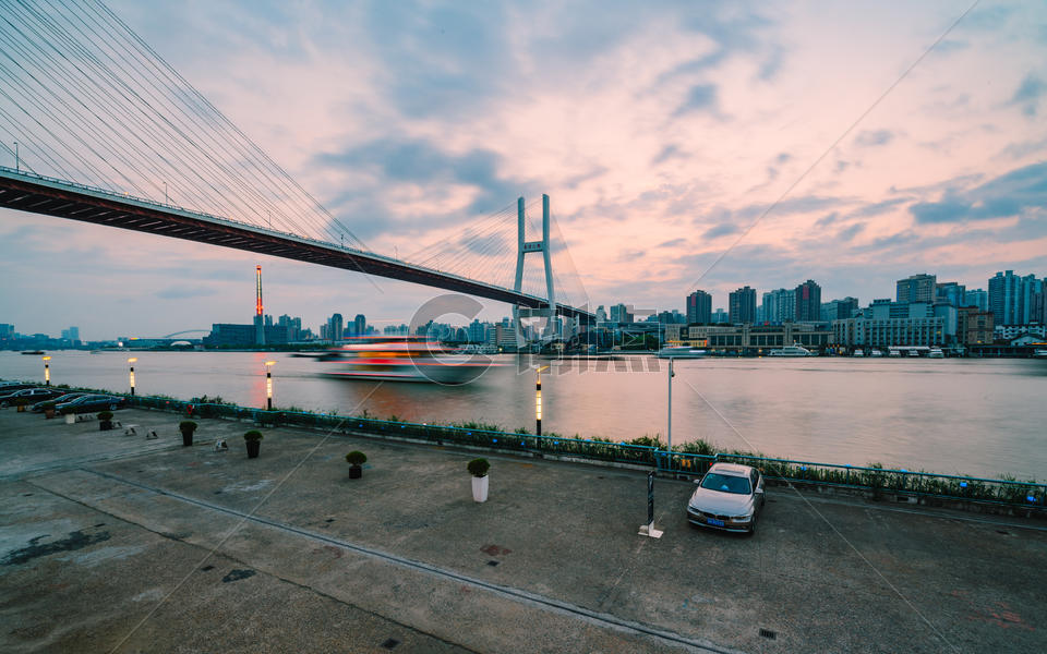 南浦大桥夜景拍摄图片素材免费下载