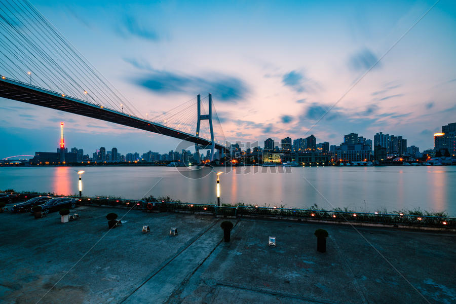 南浦大桥夜景拍摄图片素材免费下载