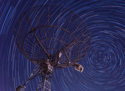 北京天文台夜空星轨图片素材免费下载