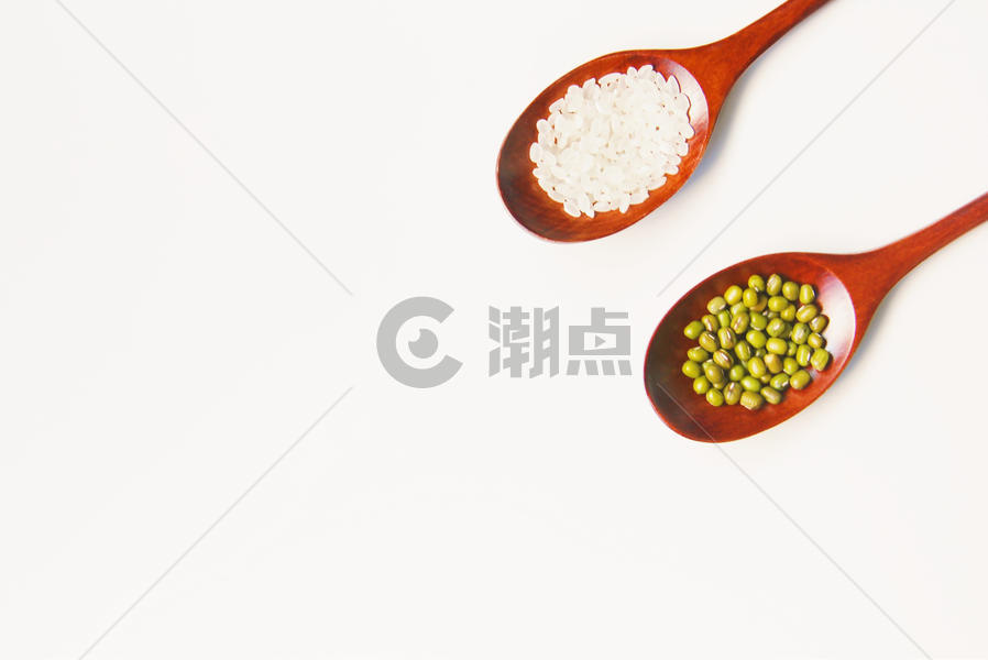 绿豆与大米 食品背景素材图片素材免费下载