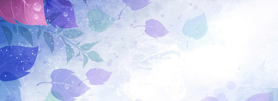 紫蓝色落叶banner背景图片素材免费下载