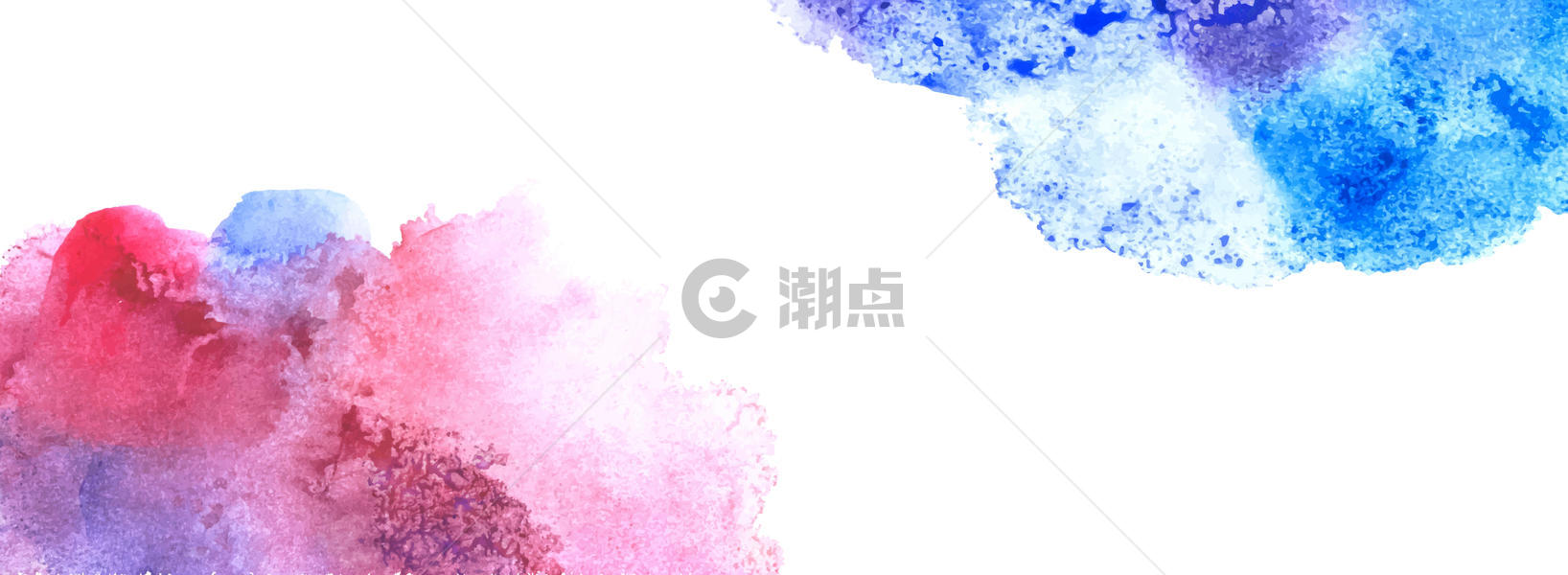 蓝粉色白底banner背景图片素材免费下载