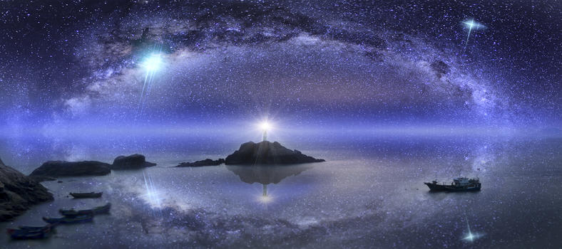 东极岛的星空图片素材免费下载