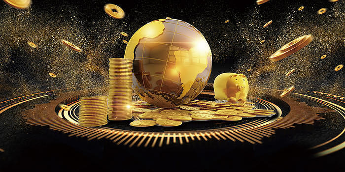 金色地球商务金融banner图片素材免费下载