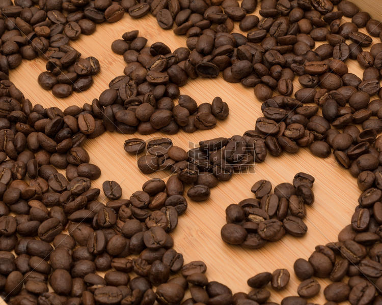 520情人节咖啡豆创意摄影图片素材免费下载