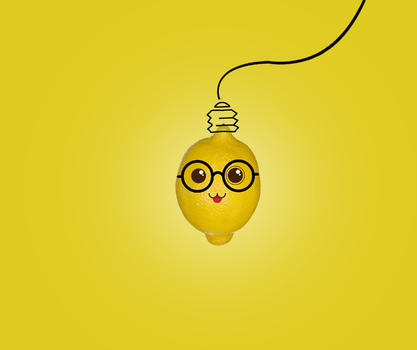 柠檬味道的灯泡图片素材免费下载