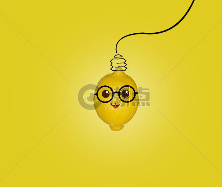 柠檬味道的灯泡图片素材免费下载