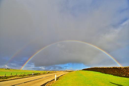 雨后双彩虹图片素材免费下载