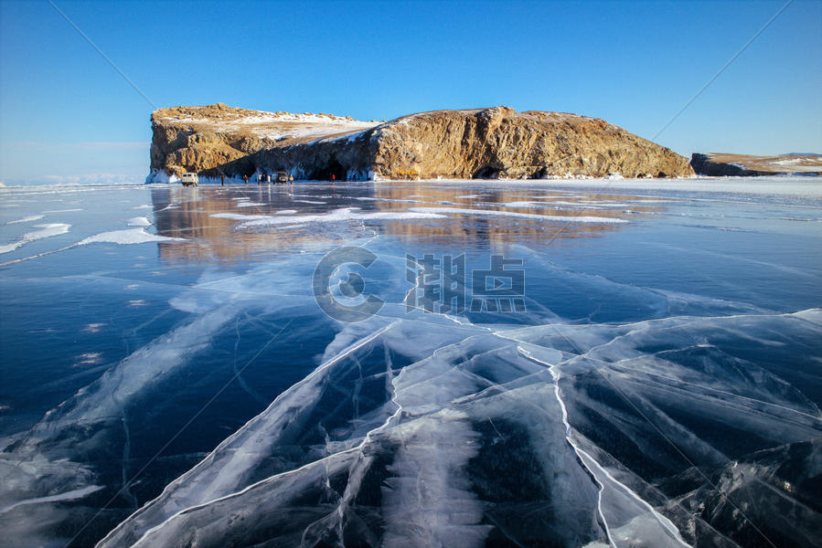 湖面冰裂 资本寒冬图片素材免费下载
