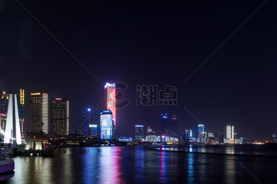 城市上海外滩夜景图片素材免费下载