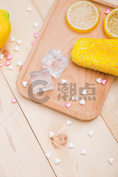 清新文艺夏日甜品柠檬雪糕图片素材免费下载